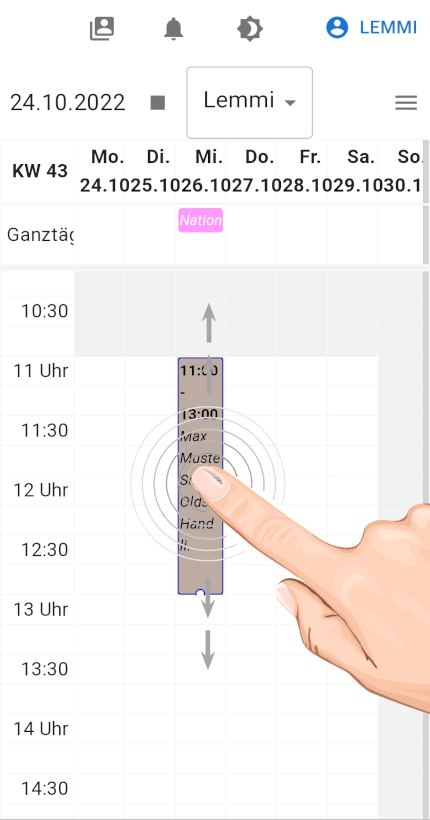 15 Terminer Verschieben