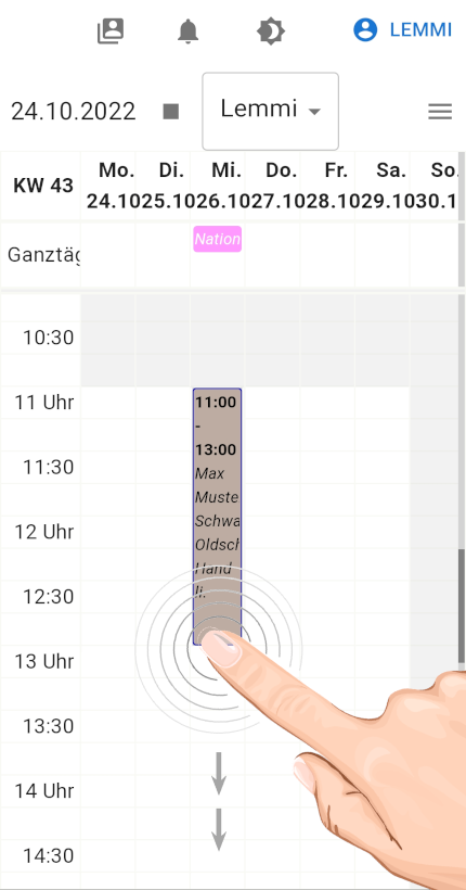 16 Terminer Dauer Aendern