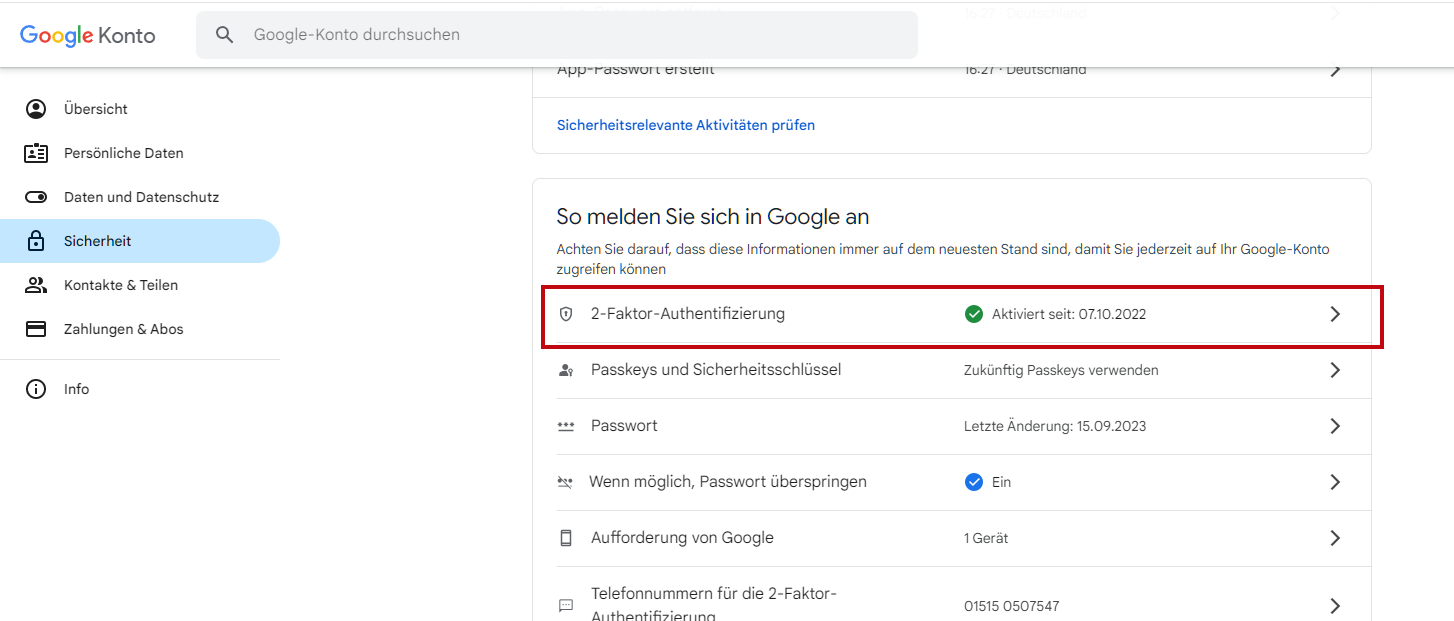 31 Google Sicherheit Anmeldung