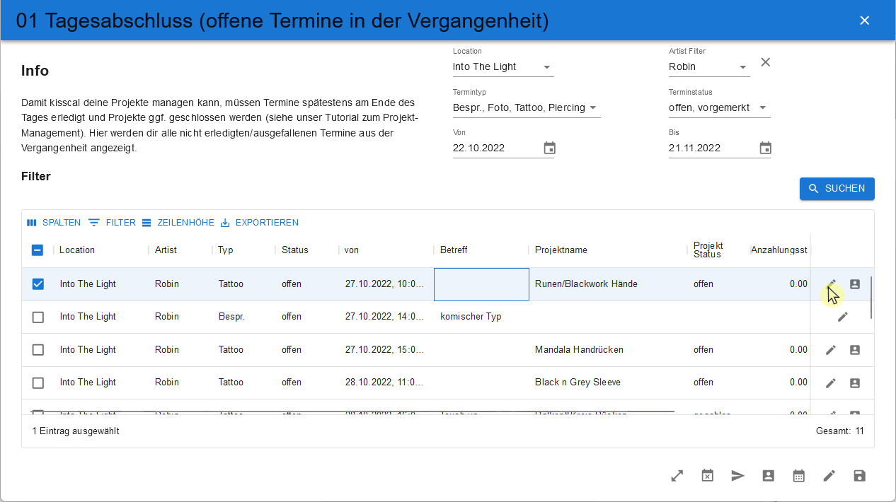 02 Liste Tagesabschluss 2