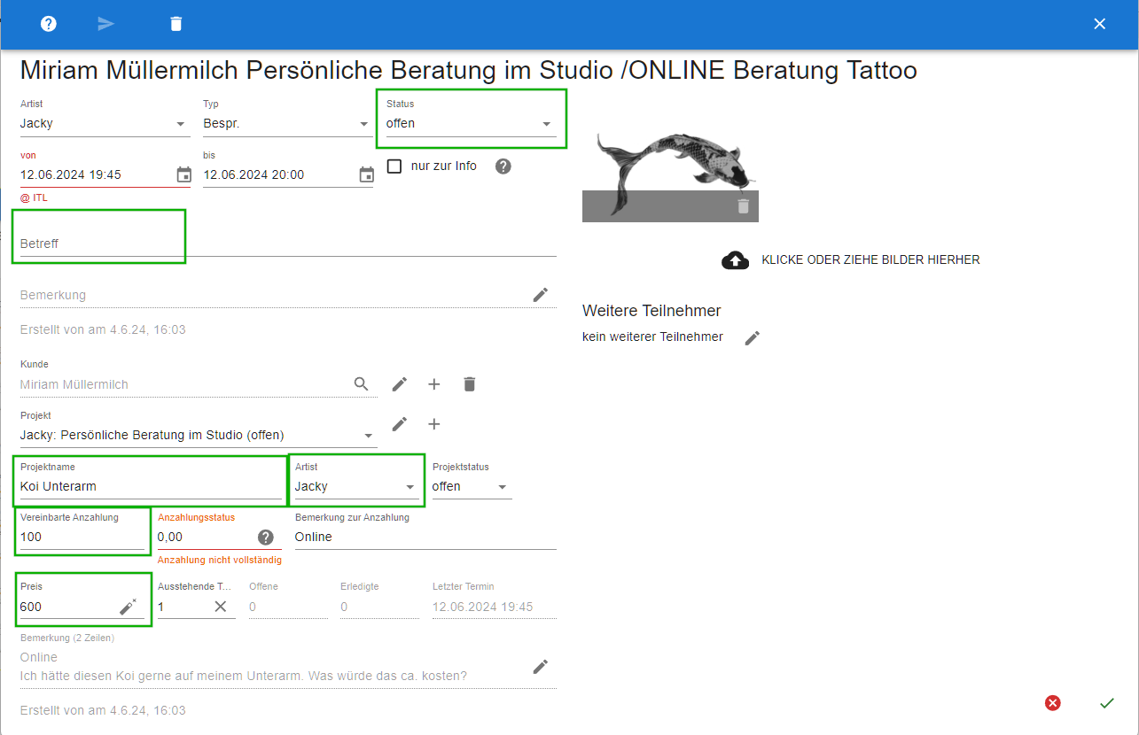 52 Online Buchung Nachbearbeitet