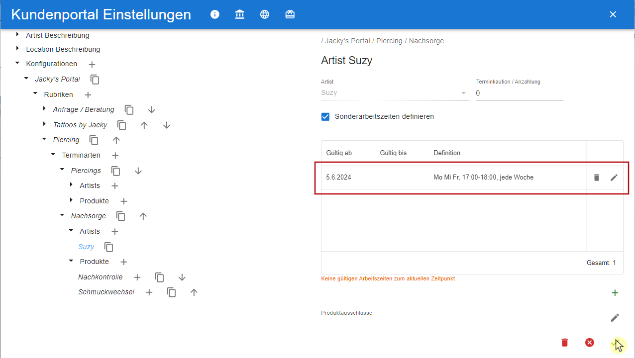 83 Sonder Arbeitszeiten