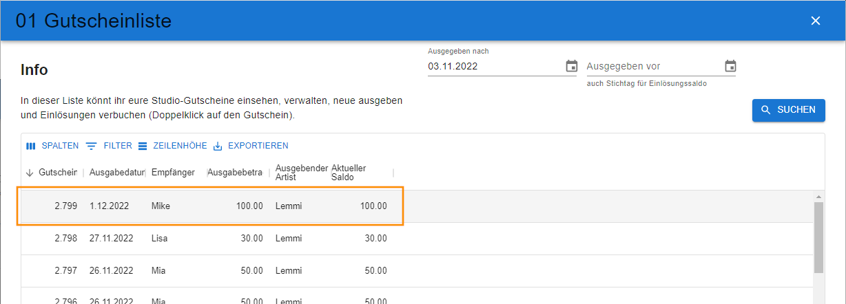 04 Neuer Gutschein Liste