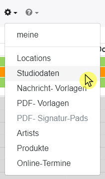 01 studiodaten menue