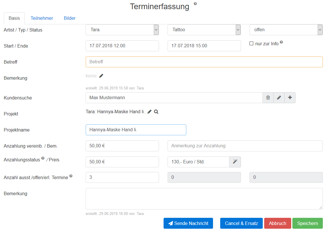 27 Terminerfassung