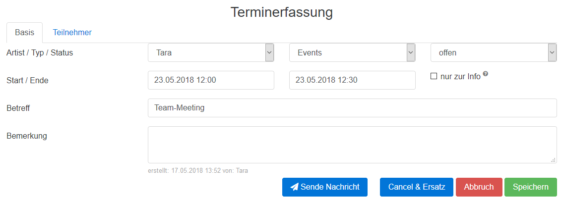 27 Terminerfassung Event