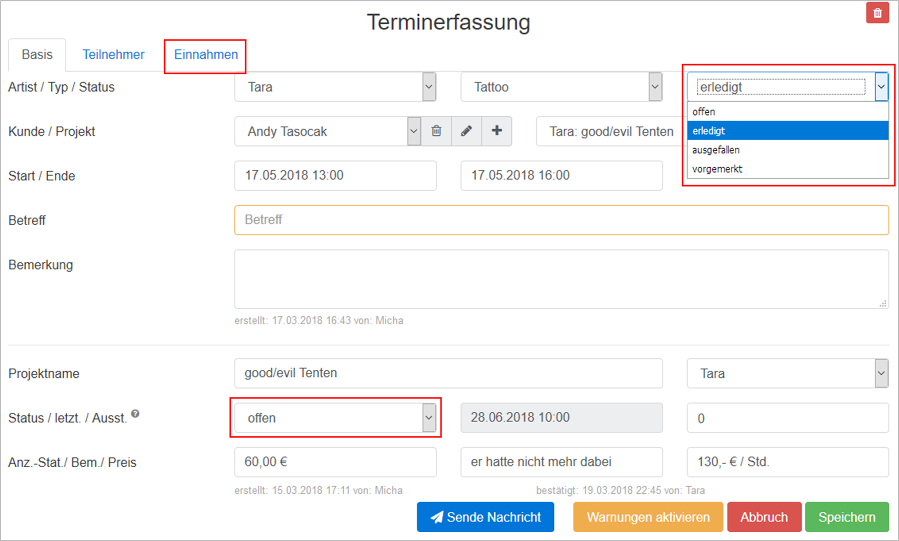 03 Terminerfassung erledigen