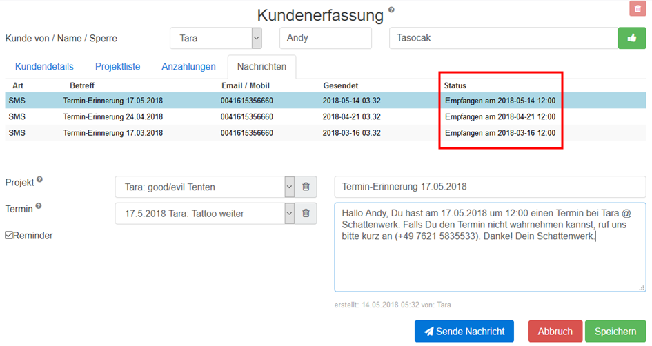 08 Nachrichten empfangen