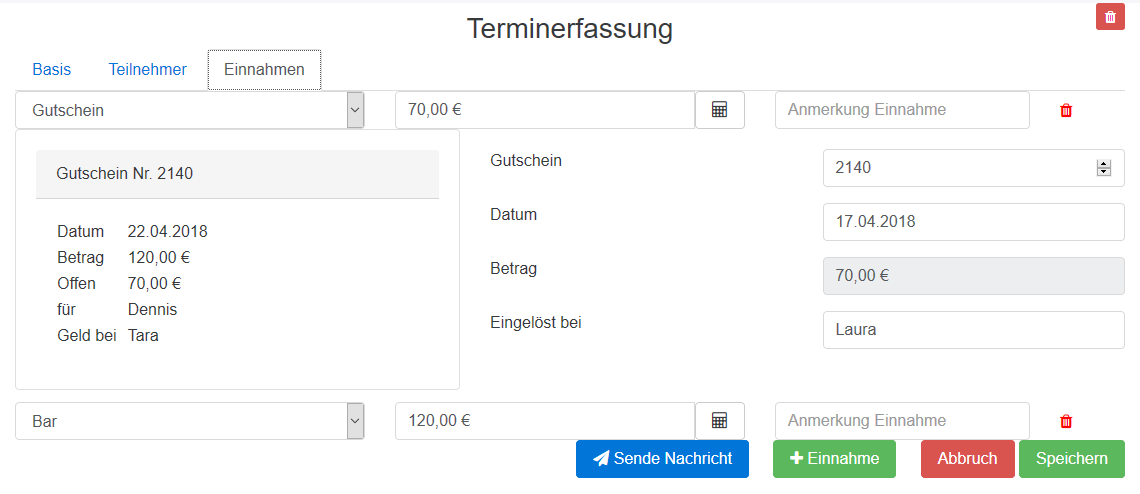 10 Gutscheineinloesung Termineinnahmen