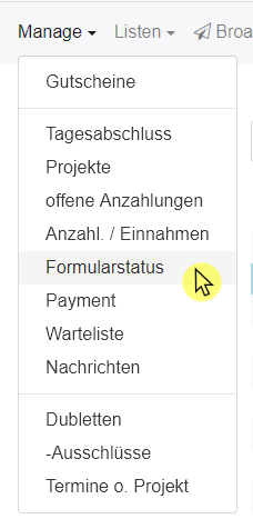 02 Menu Formularstatus