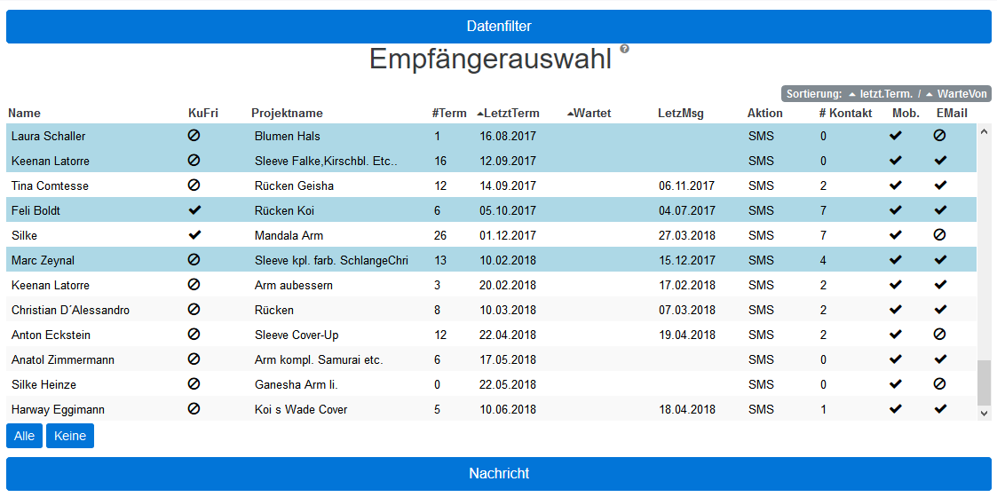 14 Empfaengerauswahl